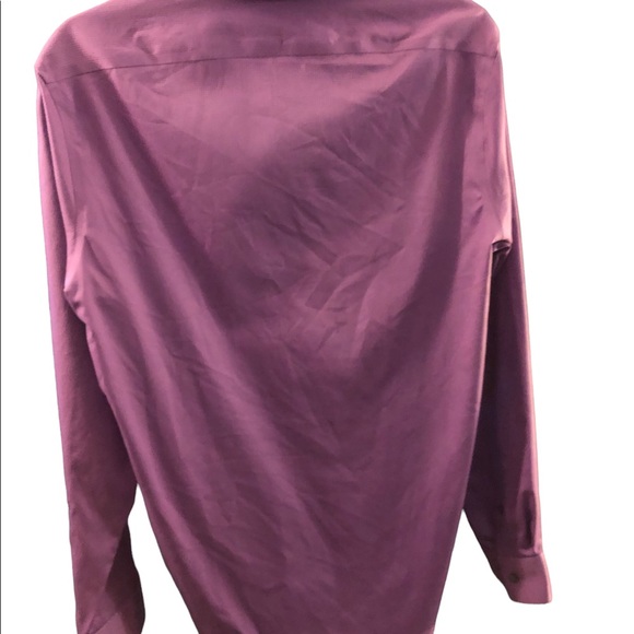 Calvin Klein Men’s. Slim fit Button down shirt non-iron 34/35 151/2 Purple - Picture 6 of 6